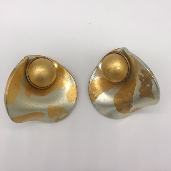 Barneys New York Jewelry - WONDERFUL 1980'S VINTAGE SILVER GOLD Earrings